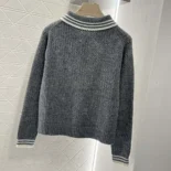 Miu Miu Women Wool and Cashmere Polo Sweater MMLA26