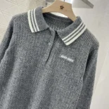 Miu Miu Women Wool and Cashmere Polo Sweater MMLA26