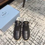 Prada Unisex Downtown Nappa Leather Sneakers-Black 1E792M