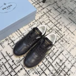 Prada Unisex Downtown Nappa Leather Sneakers-Black 1E792MPrada Unisex Downtown Nappa Leather Sneakers-Black 1E792M