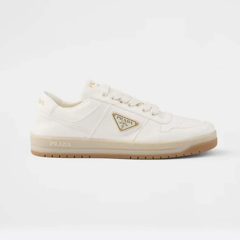 Prada Unisex Downtown Nappa Leather Sneakers-White 1E792M