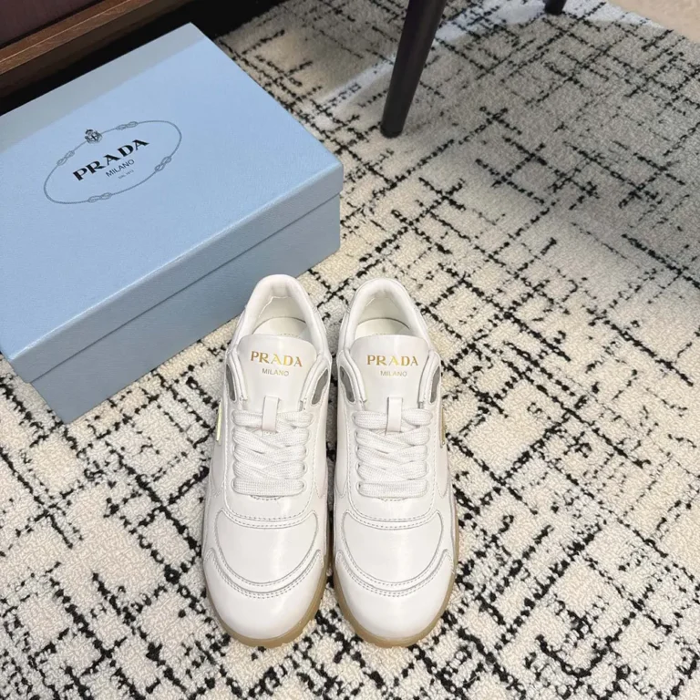 Prada Unisex Downtown Nappa Leather Sneakers-White 1E792MPrada Unisex Downtown Nappa Leather Sneakers-White 1E792M
