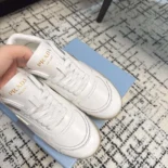 Prada Unisex Downtown Nappa Leather Sneakers-White 1E792M