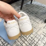 Prada Unisex Downtown Nappa Leather Sneakers-White 1E792M