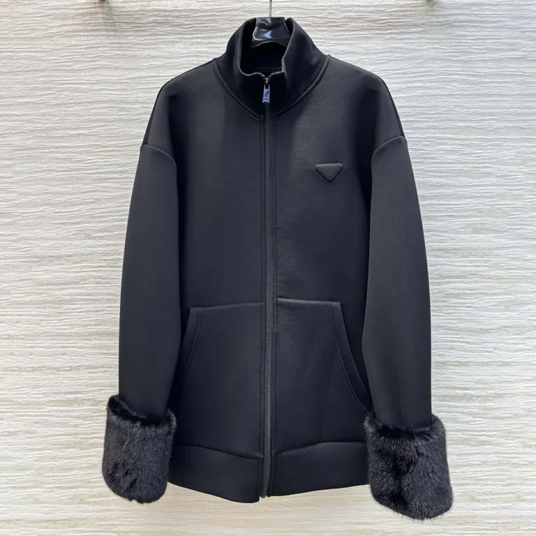 Prada Women Double Fleece High-neck Blouson 138634