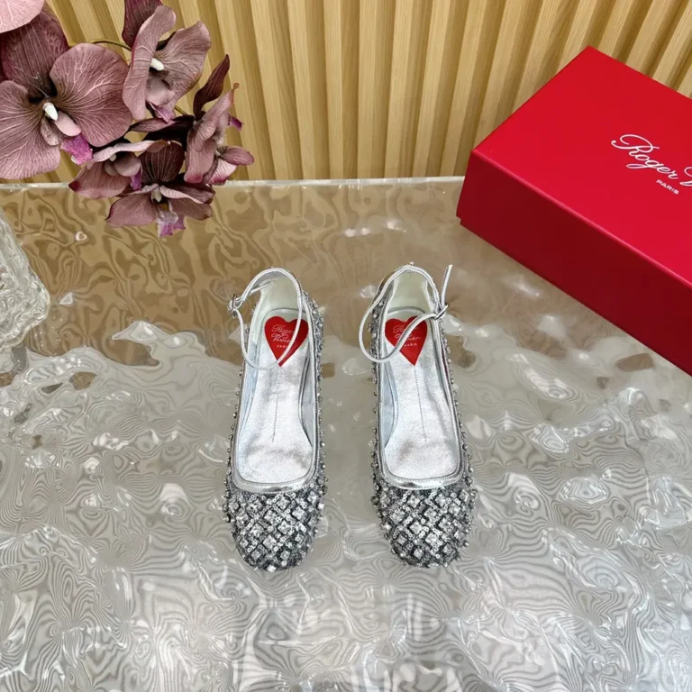 Roger Vivier Women Viv' Podium Ballerinas in Sequins