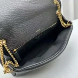 Saint Laurent YSL Women Calypso Large in Plunged Lambskin-Black 777399AACYT1000