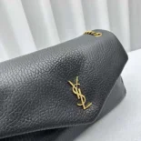 Saint Laurent YSL Women Calypso Large in Plunged Lambskin-Black 777399AACYT1000