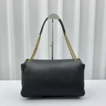 Saint Laurent YSL Women Calypso Large in Plunged Lambskin-Black 777399AACYT1000