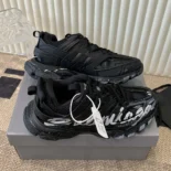 Balenciaga Unisex Track Signature Sneaker in Black and White