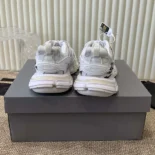 Balenciaga Unisex Track Signature Sneaker in White and Black