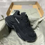 Balenciaga Unisex Triple S Sneaker in Black 524039W2BN11000