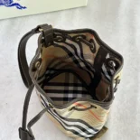 Burberry Women Check Drawstring Pouch-Sandy​ 80939161