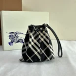 Burberry Women Check Drawstring Pouch​ 80939161