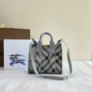 Burberry Women Small Check Knitted Tote 81040341