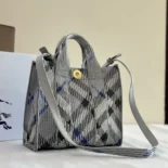 Burberry Women Small Check Knitted Tote 81040341