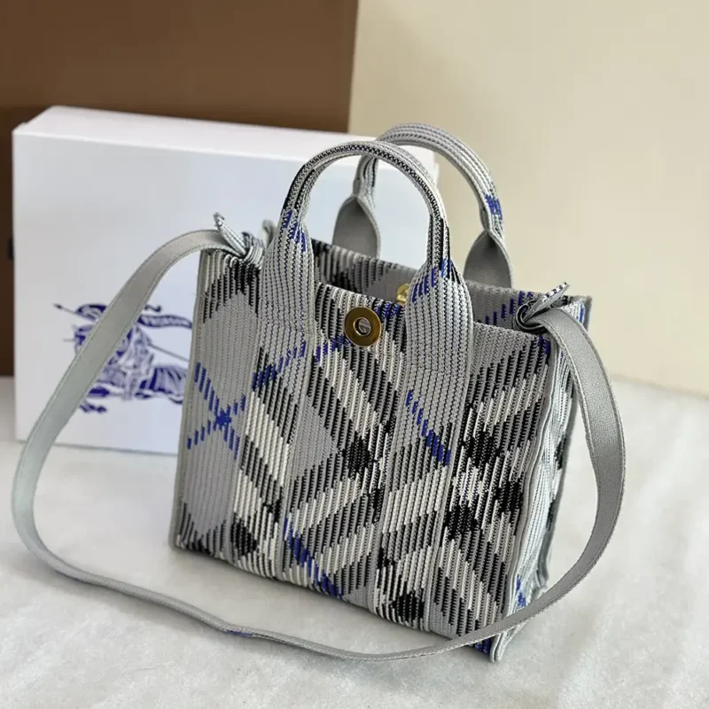 Burberry Women Small Check Knitted Tote 81040341