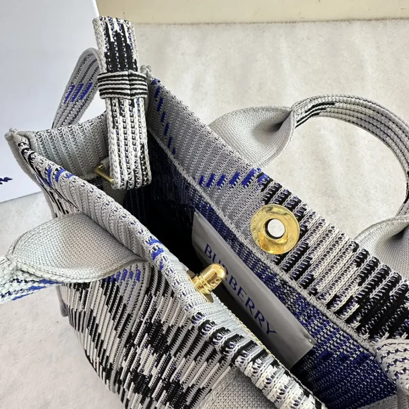 Burberry Women Small Check Knitted Tote 81040341