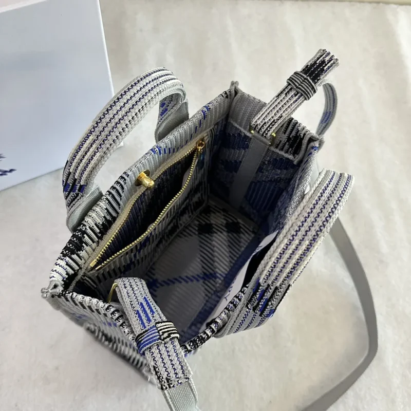 Burberry Women Small Check Knitted Tote 81040341