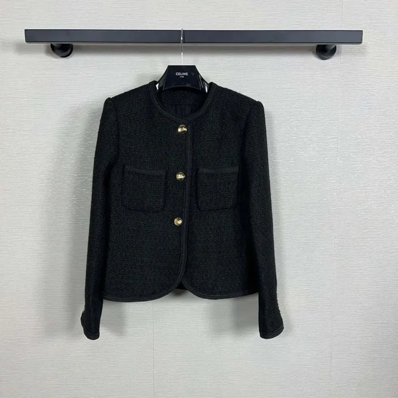 Celine Women Chasseur Jacket in Bboucle Tweed 2V00C764L