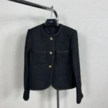 Celine Women Chasseur Jacket in Bboucle Tweed 2V00C764L