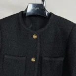 Celine Women Chasseur Jacket in Bboucle Tweed 2V00C764L