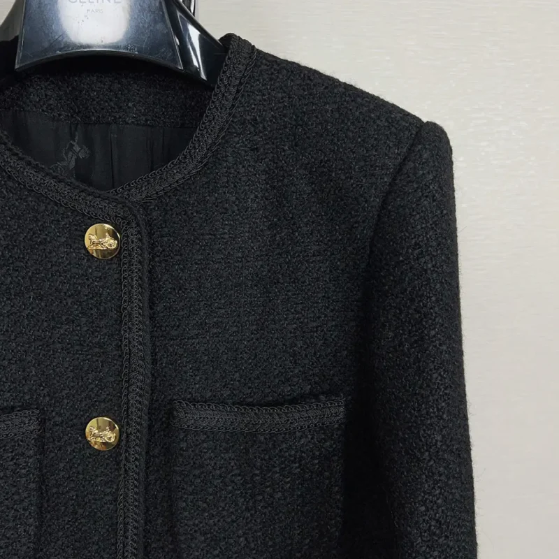 Celine Women Chasseur Jacket in Bboucle Tweed 2V00C764L