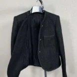 Celine Women Chasseur Jacket in Bboucle Tweed 2V00C764L