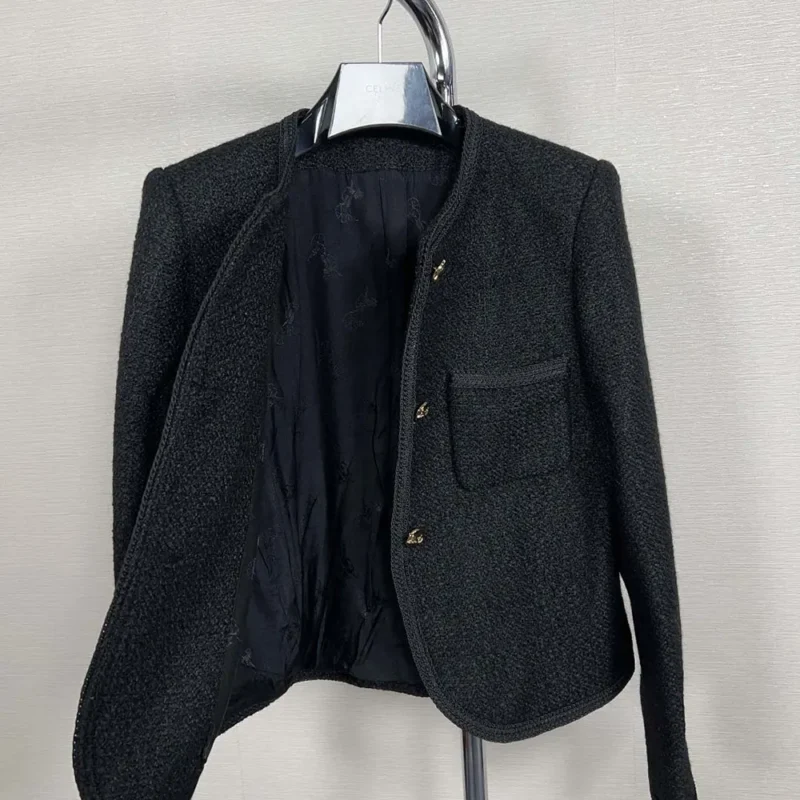 Celine Women Chasseur Jacket in Bboucle Tweed 2V00C764L