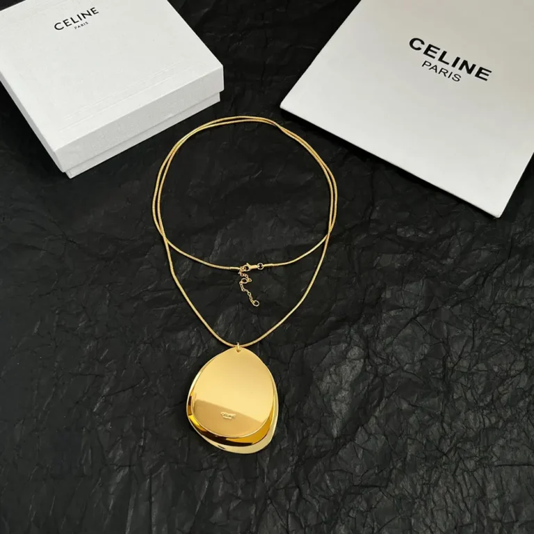 Celine Women Petale Necklace in Brass with Gold Finish