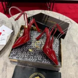 Christian Louboutin Women Condora Strap 100 mm Strappy Pumps Vog Patent Leather