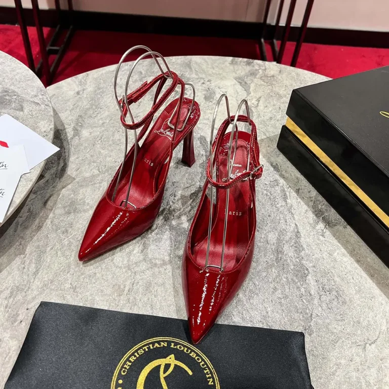 Christian Louboutin Women Condora Strap 100 mm Strappy Pumps Vog Patent Leather