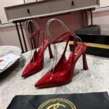 Christian Louboutin Women Condora Strap 100 mm Strappy Pumps Vog Patent Leather