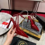 Christian Louboutin Women Condora Strap 100 mm Strappy Pumps Vog Patent Leather