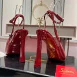 Christian Louboutin Women Condora Strap 100 mm Strappy Pumps Vog Patent Leather