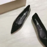 Christian Louboutin Women Hot Chickita Ballerinas Patent Calf Leather-Black