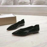 Christian Louboutin Women Hot Chickita Ballerinas Patent Calf Leather-Black