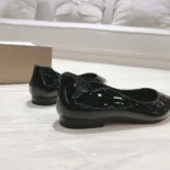 Christian Louboutin Women Hot Chickita Ballerinas Patent Calf Leather-Black