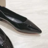 Christian Louboutin Women Hot Chickita Ballerinas Patent Calf Leather-Black