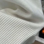 Dior Men DiorAlps Hooded Sweater White Wool and Cashmere Knit with Navy Blue Dior Star Motif