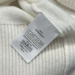 Dior Men DiorAlps Hooded Sweater White Wool and Cashmere Knit with Navy Blue Dior Star Motif