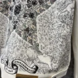 Dior Men Jacket White Cotton Denim with Gold-Tone Dior Around the World Motif