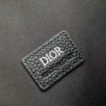 Dior Men Zipped Briefcase Black Dior Oblique Jacquard and Black Grained Calfskin