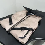 Dior Women DiorAlps Belted Puffer Vest Pink Quilted Technical Taffeta
