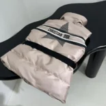 Dior Women DiorAlps Belted Puffer Vest Pink Quilted Technical Taffeta