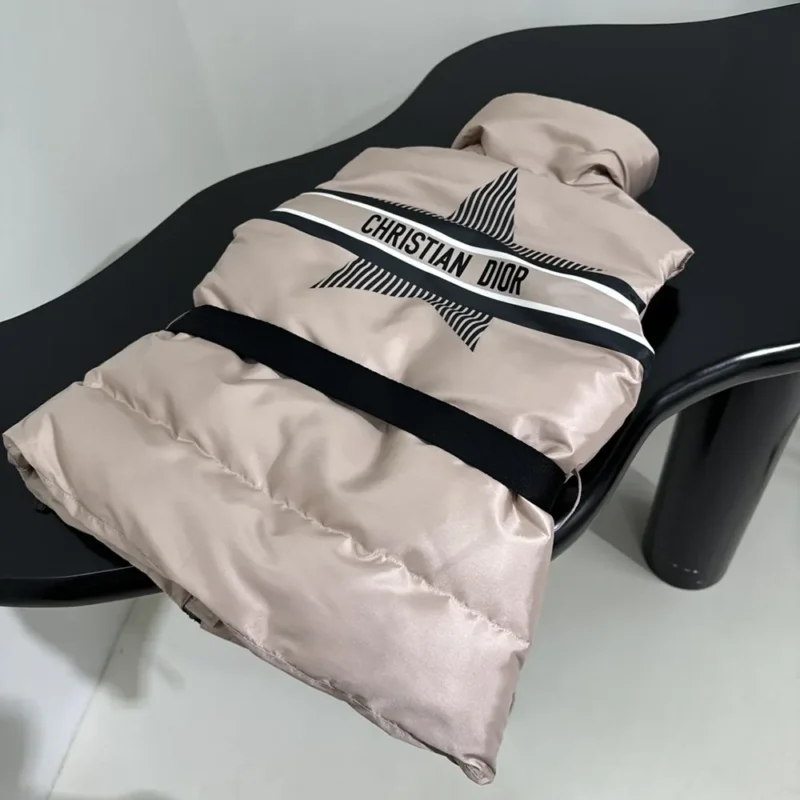 Dior Women DiorAlps Belted Puffer Vest Pink Quilted Technical Taffeta