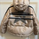Dior Women DiorAlps Hooded Cropped Puffer Jacket Pink Quilted Technical Fabric