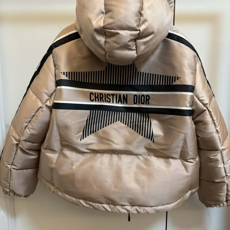 Dior Women DiorAlps Hooded Cropped Puffer Jacket Pink Quilted Technical Fabric