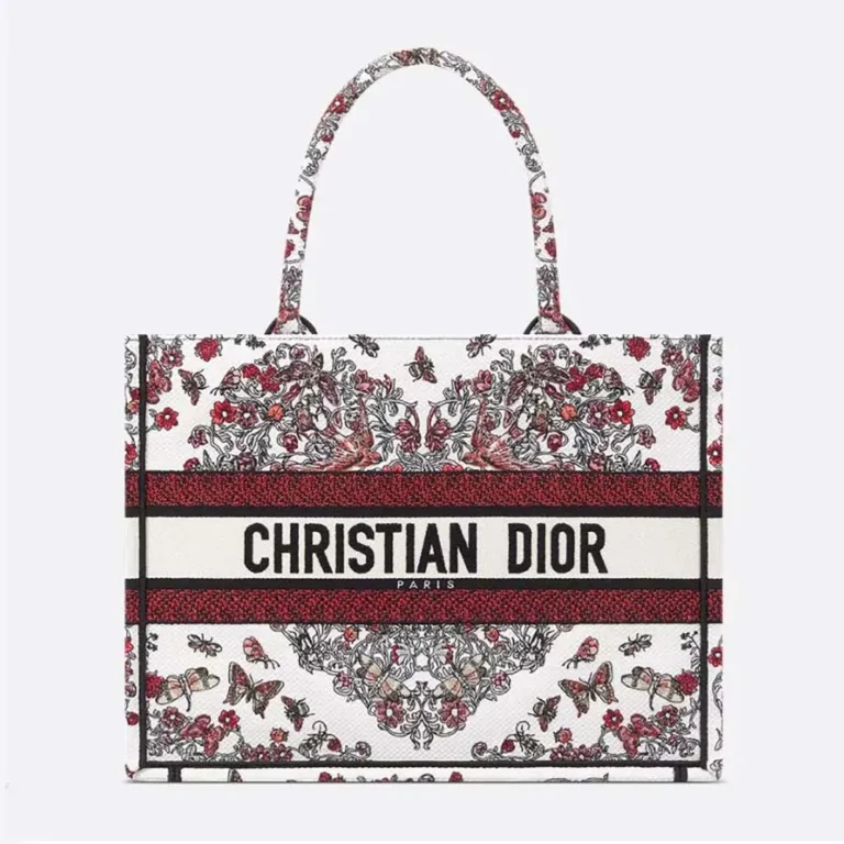 Dior Women Dioramour Medium Dior Book Tote Latte Embroidery M1296ZEEI