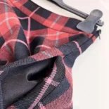 Dior Women Flared Mid-Length Skirt Pink Gray and White Check'n'Dior Virgin Wool